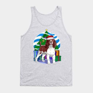 English Springer Spaniel Cute Santa Christmas Gift Tank Top